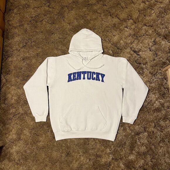 Top of the World Kentucky College Spellout Hoodie White/Blue Medium - Picture 1 of 5